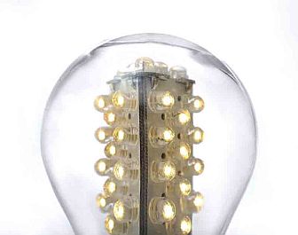 未來(lái)光源:燈泡中的發(fā)光二極管(LED),它們是通電後能發(fā)光的半導(dǎo)體。新型塑料將在未來(lái)照明發(fā)揮重要作用